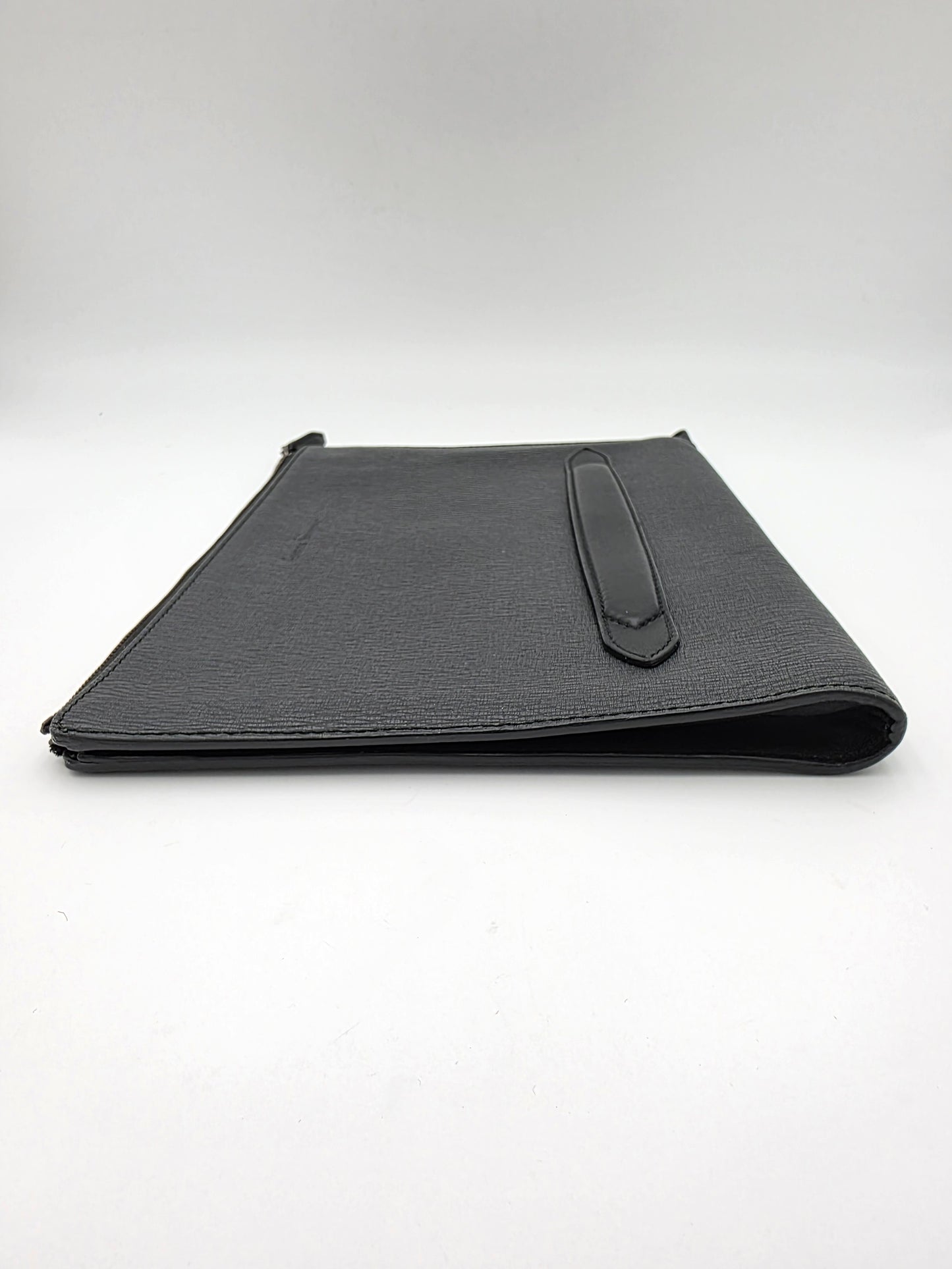 Salvatore Ferragamo Revival 3.0 Leather Travel Portfolio in Black