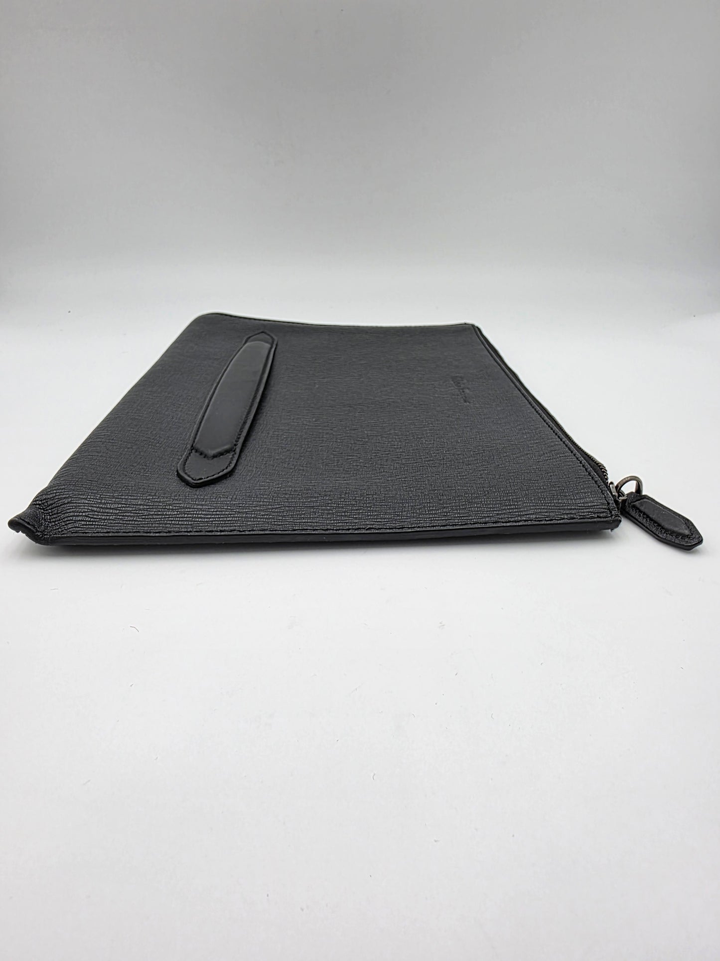 Salvatore Ferragamo Revival 3.0 Leather Travel Portfolio in Black