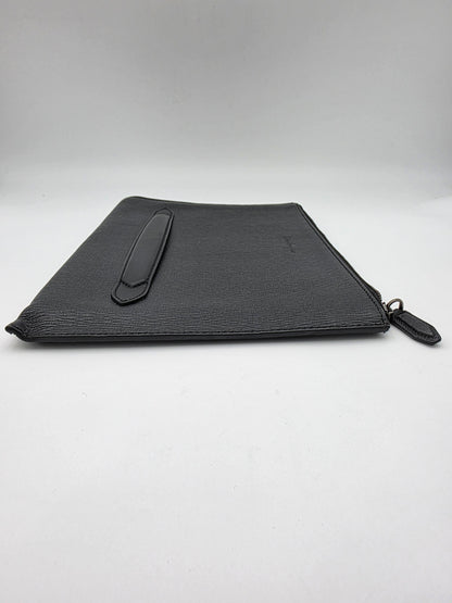 Salvatore Ferragamo Revival 3.0 Leather Travel Portfolio in Black