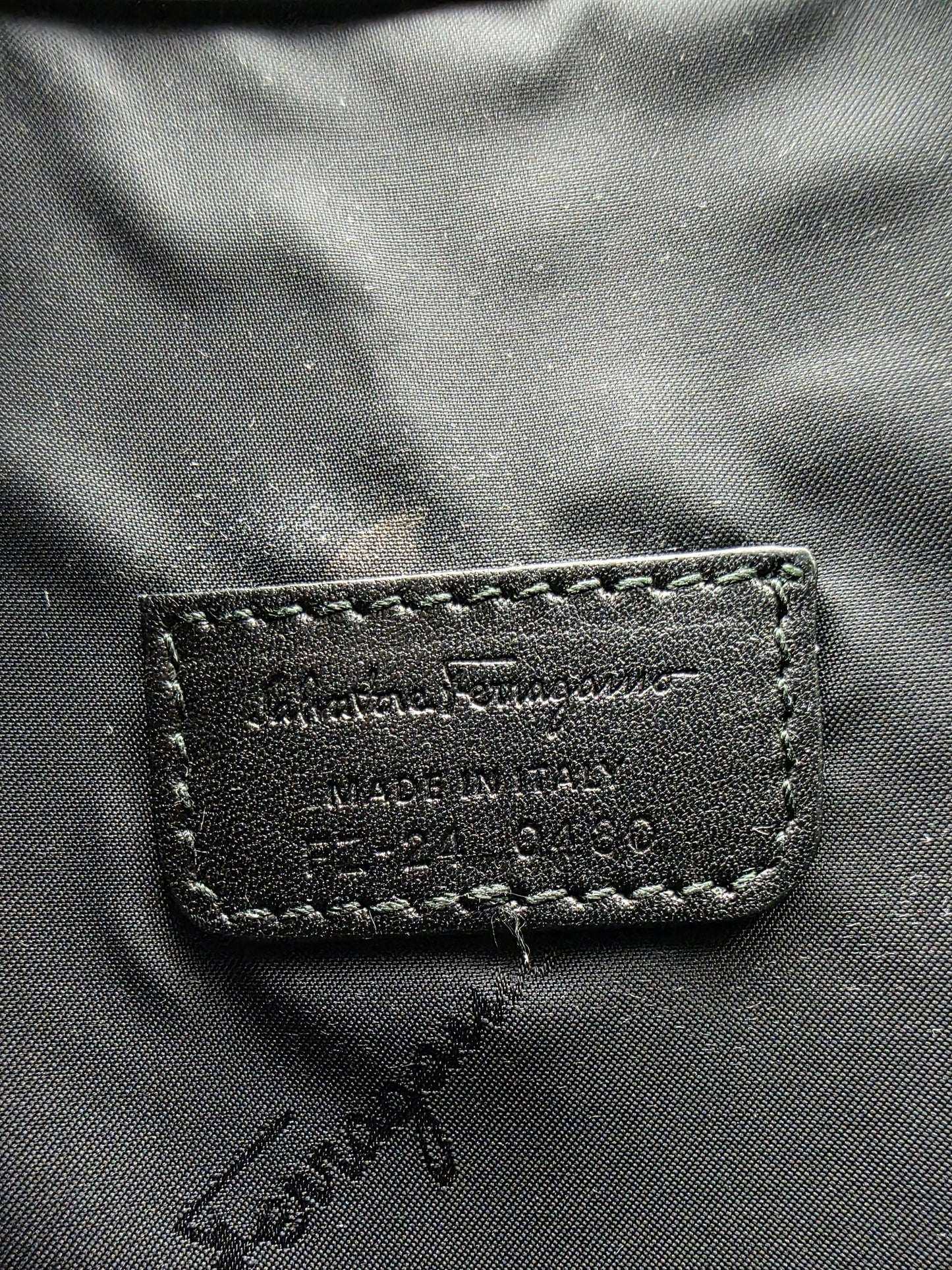 Salvatore Ferragamo Revival 3.0 Leather Travel Portfolio in Black