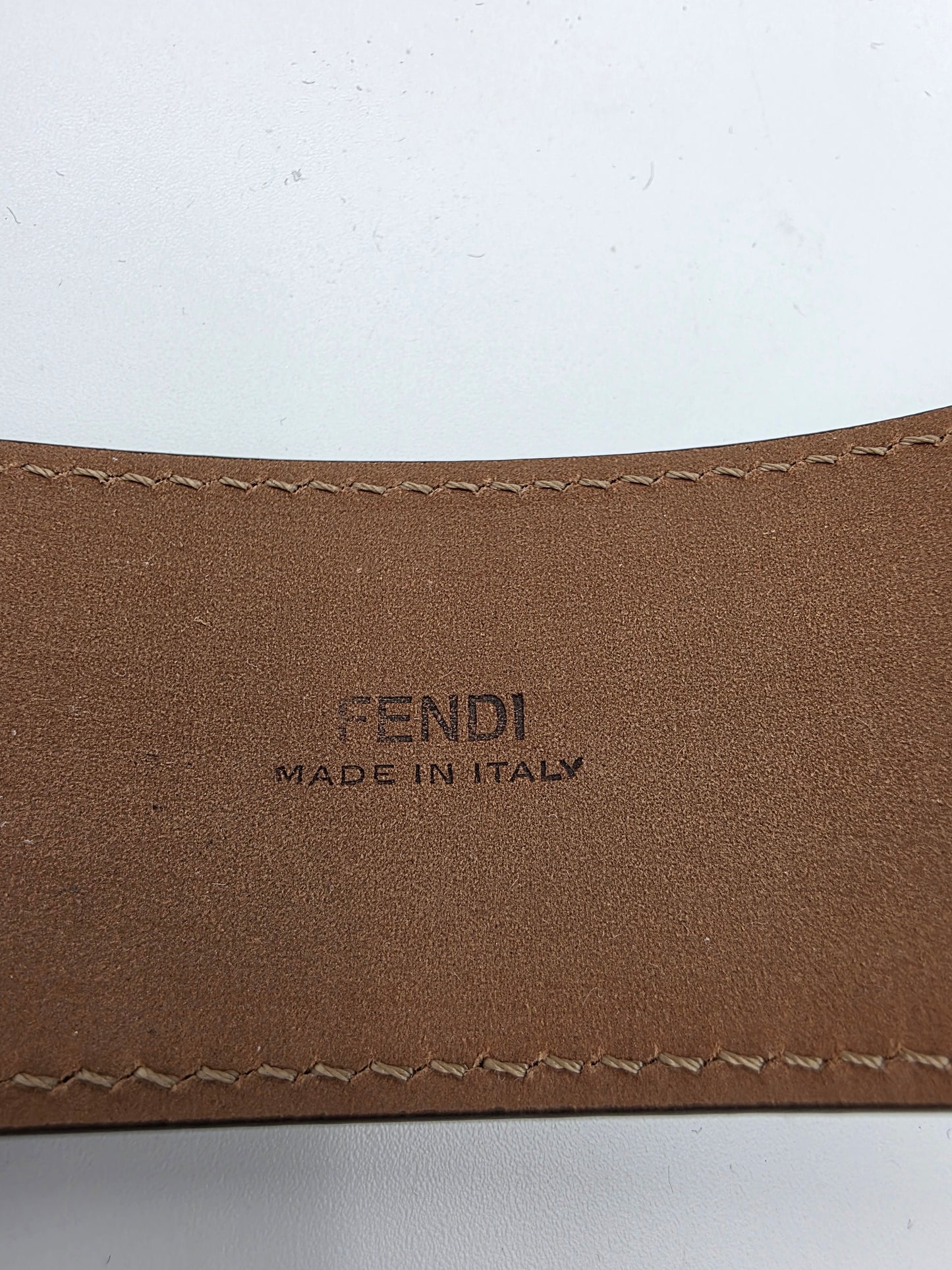 Fendi Vitello Century Bicolor FF 1974 Embossed Belt