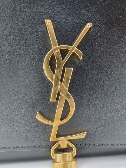 Saint Laurent Medium Kate Tassel Shoulder Bag in Black