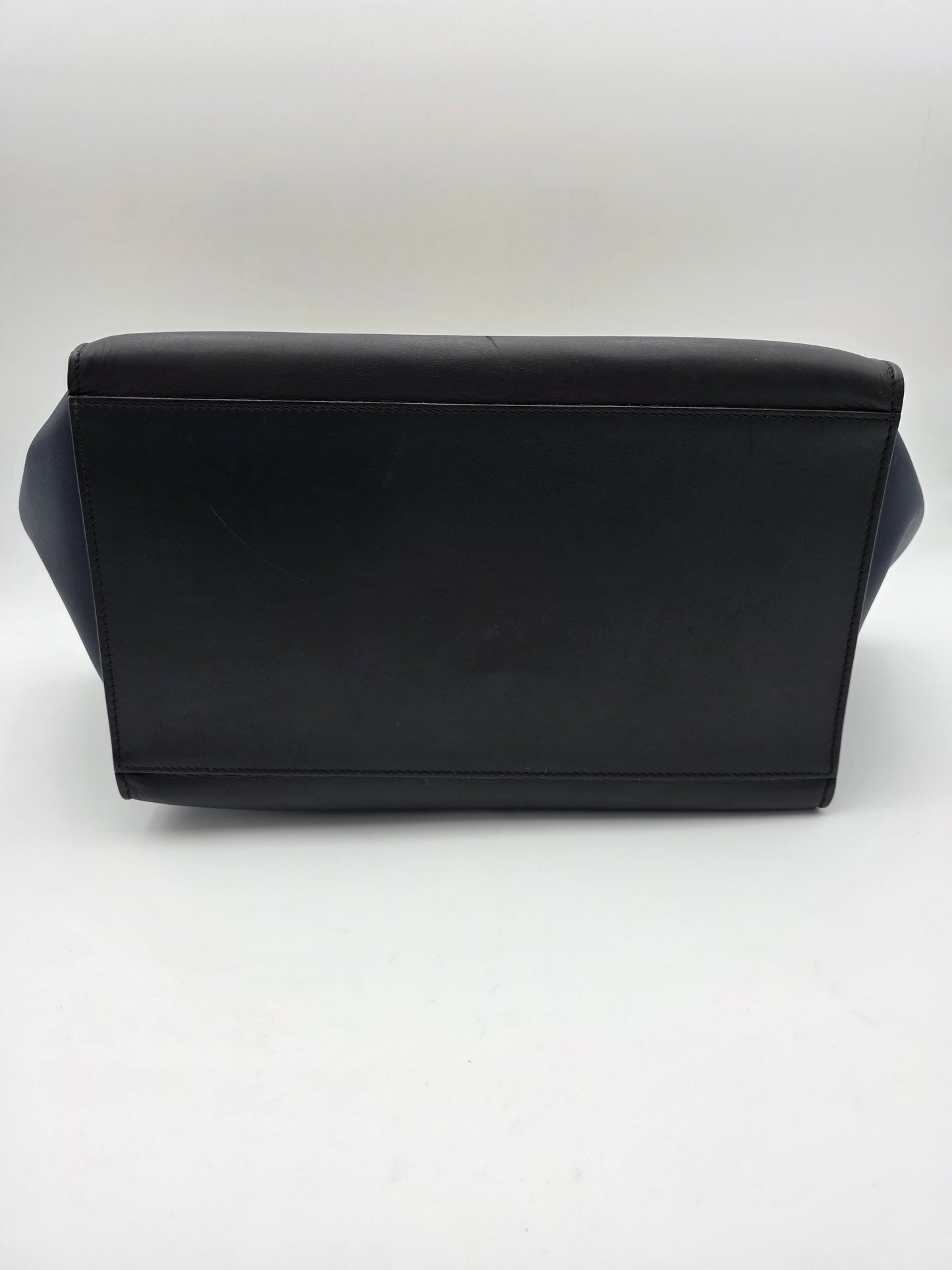 Celine Tri-Color Trapeze Bag in Dune / Black / Navy