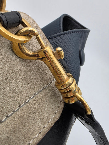 Celine Tri-Color Trapeze Bag in Dune / Black / Navy