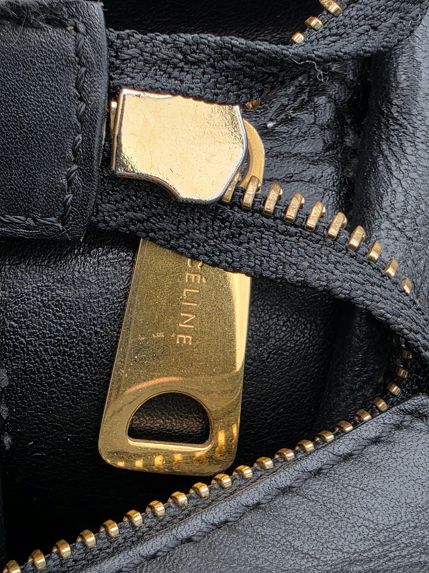 Celine Tri-Color Trapeze Bag in Dune / Black / Navy