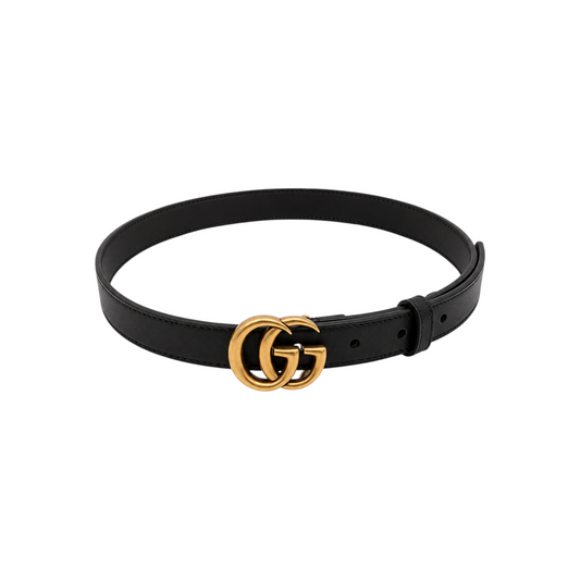 Gucci GG Marmont Thin Belt in Black