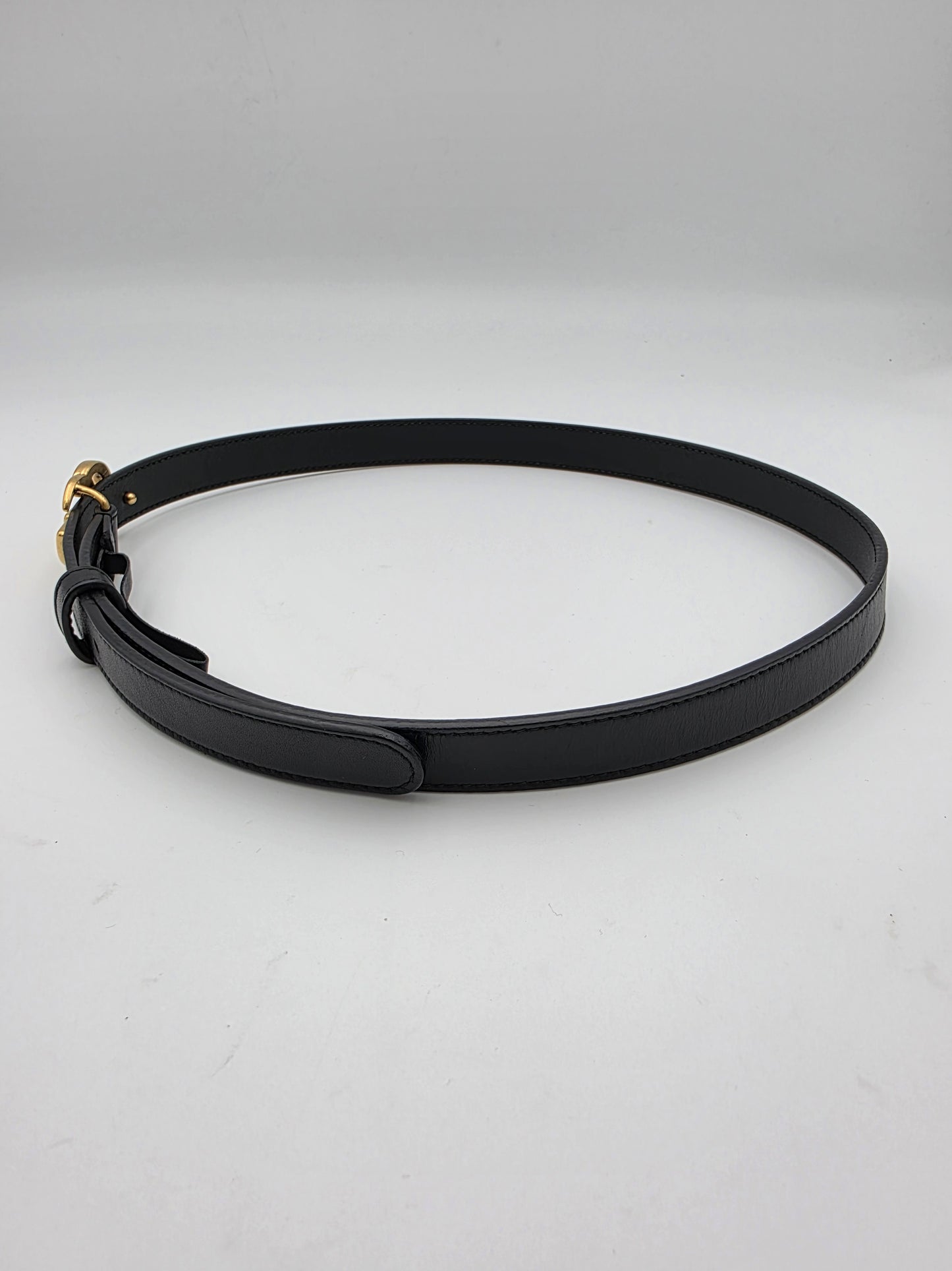 Gucci GG Marmont Thin Belt in Black