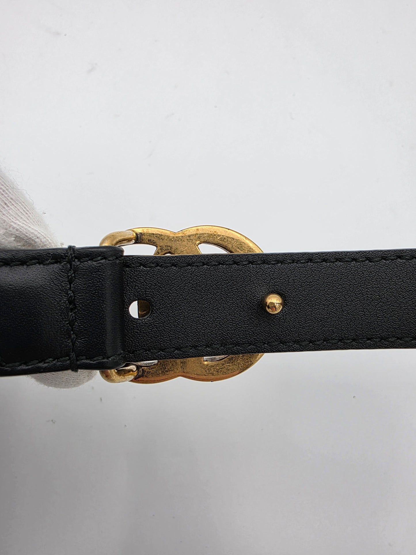 Gucci GG Marmont Thin Belt in Black