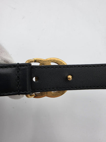Gucci GG Marmont Thin Belt in Black