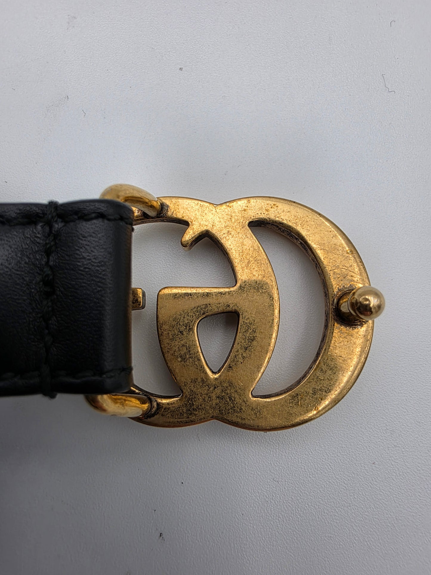Gucci GG Marmont Thin Belt in Black