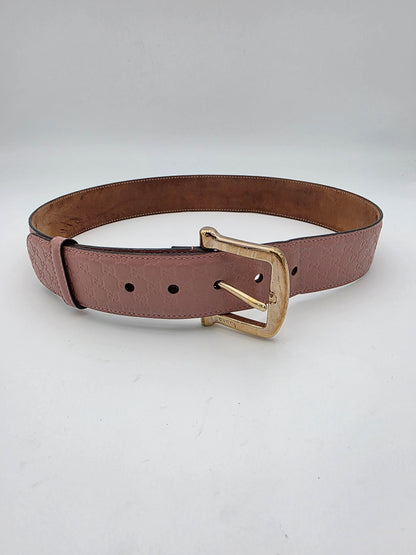 Gucci Microguccissima Leather Belt in Dusty Rose