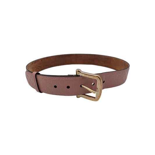 Gucci Microguccissima Leather Belt in Dusty Rose
