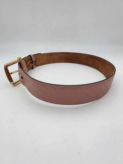 Gucci Microguccissima Leather Belt in Dusty Rose