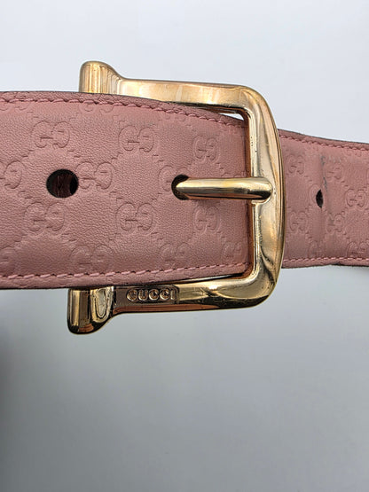 Gucci Microguccissima Leather Belt in Dusty Rose