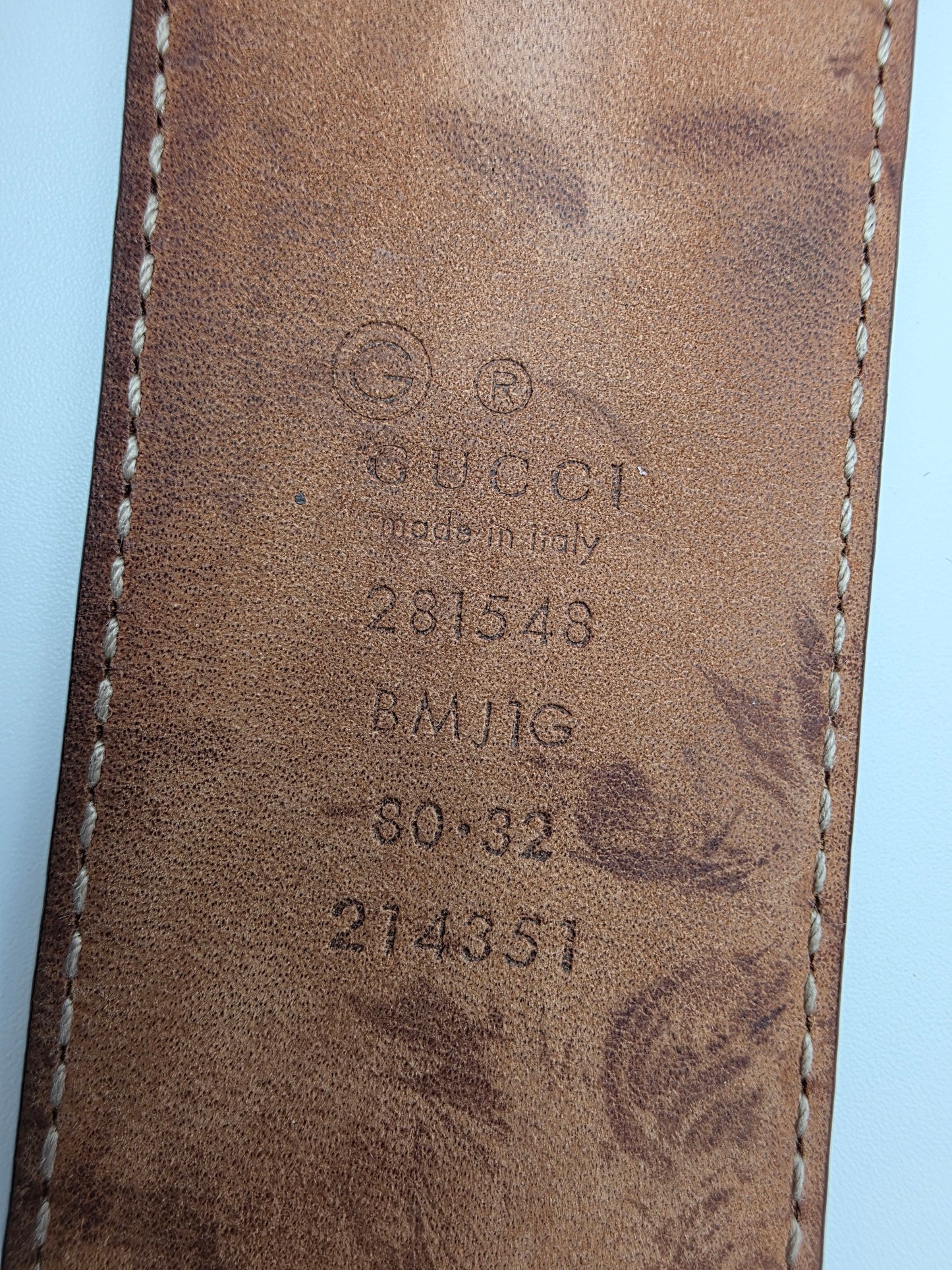 Gucci Microguccissima Leather Belt in Dusty Rose