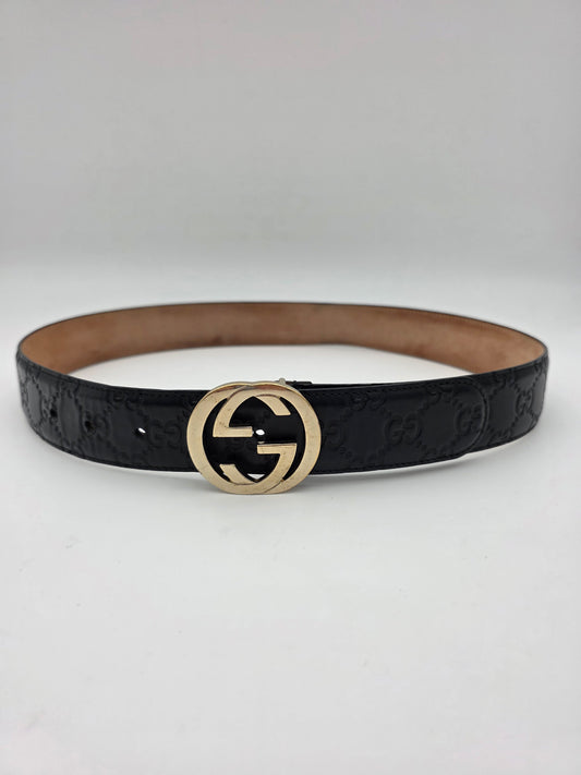 Gucci Interlocking G Belt in Guccissima Leather