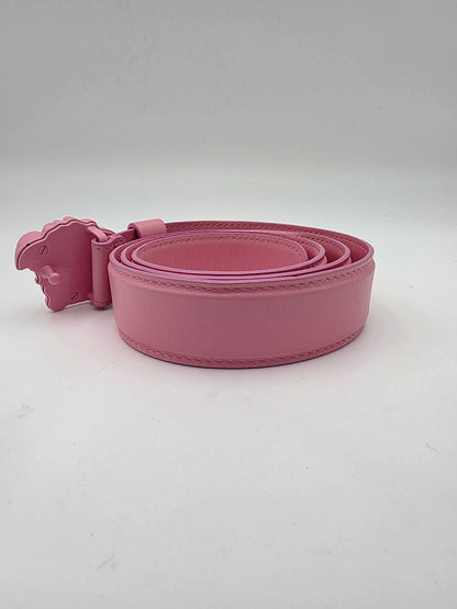 Versace La Medusa Leather Belt in Pink