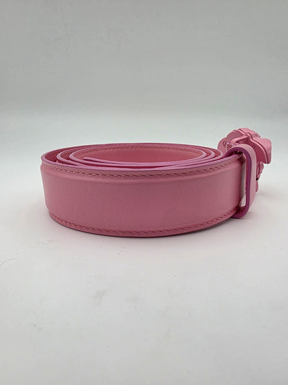 Versace La Medusa Leather Belt in Pink