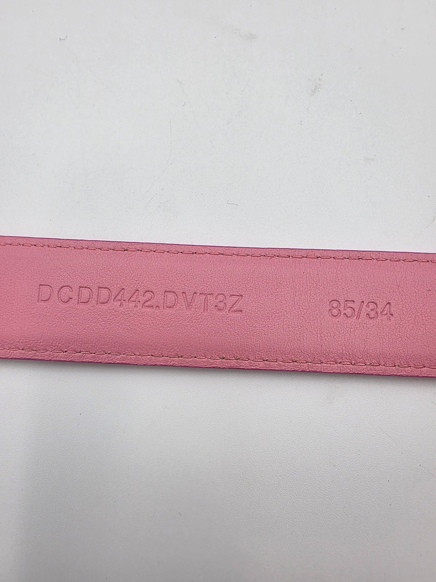 Versace La Medusa Leather Belt in Pink