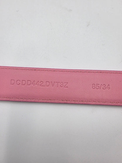 Versace La Medusa Leather Belt in Pink