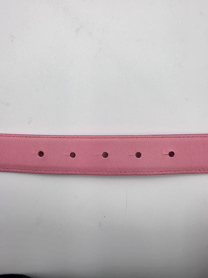 Versace La Medusa Leather Belt in Pink