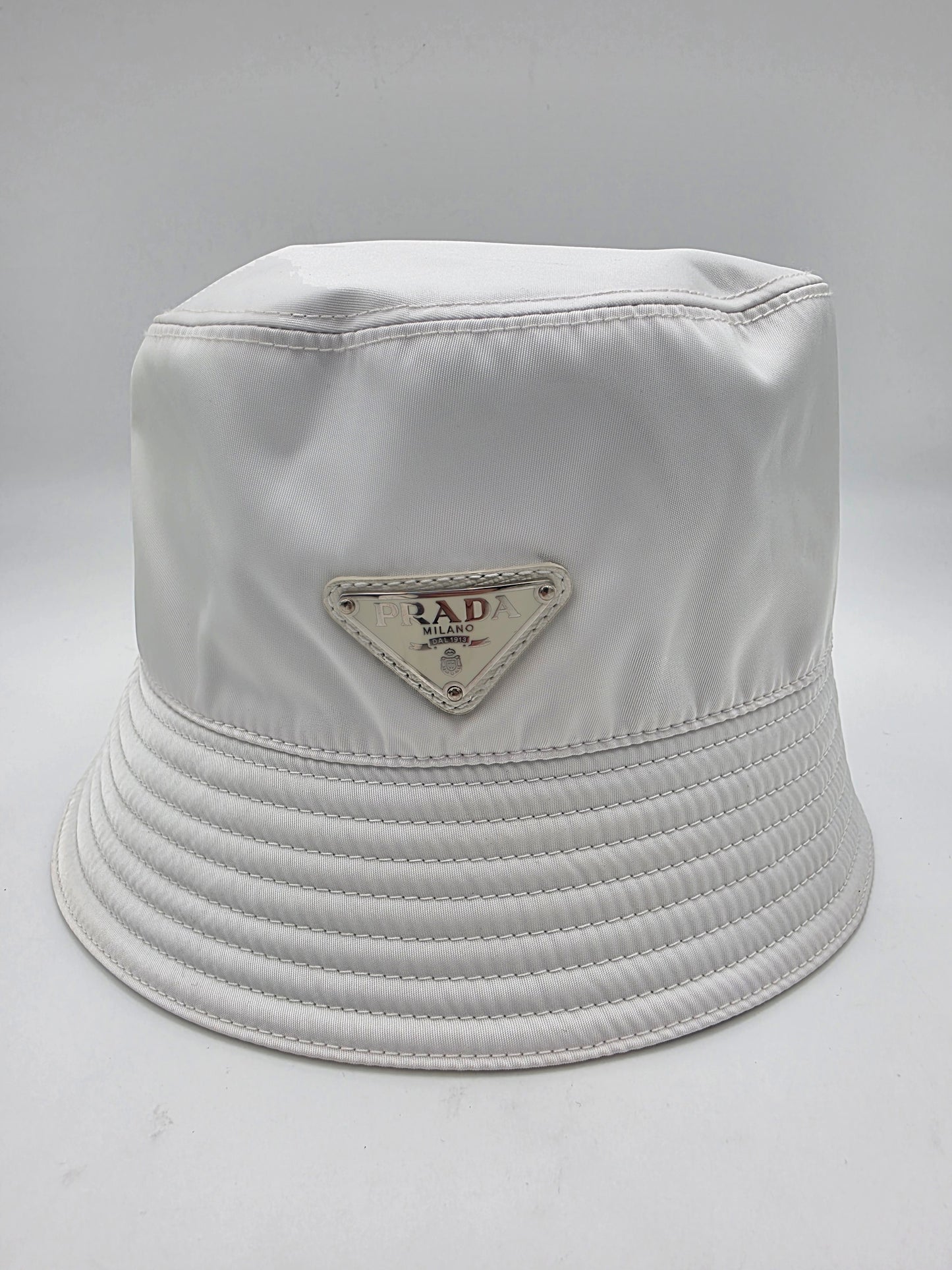 Prada Re-Nylon Bucket Hat in White