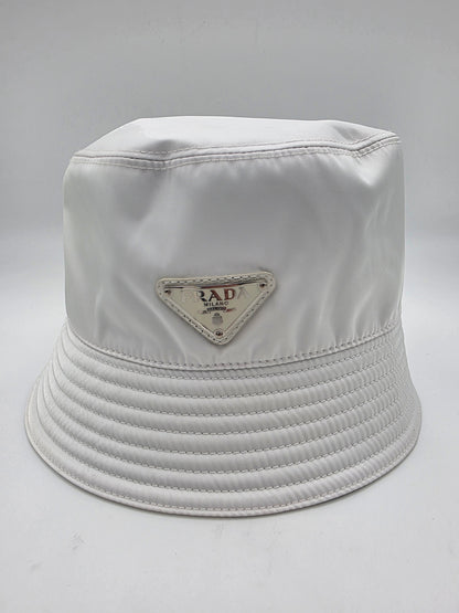 Prada Re-Nylon Bucket Hat in White