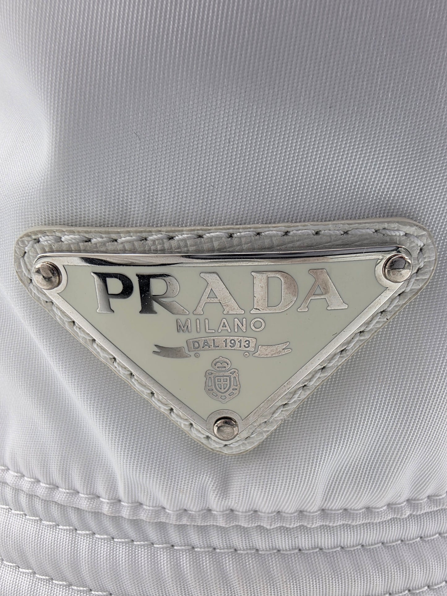 Prada Re-Nylon Bucket Hat in White