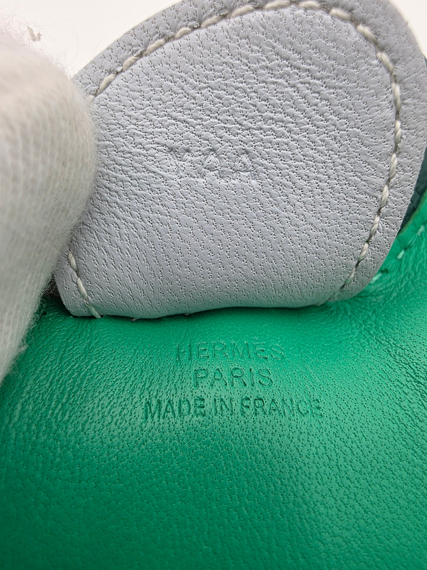 Hermès Rodeo Bag Charm MM in Menthe / Malachite / Bleu Brume