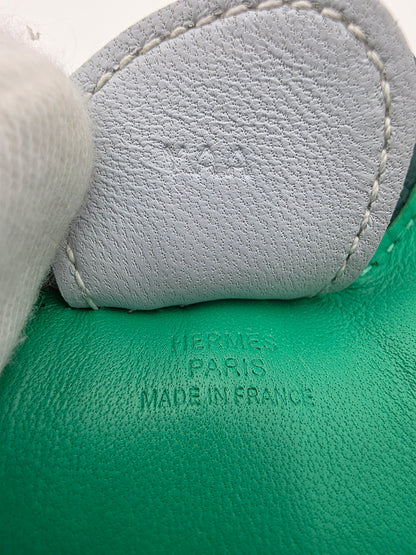 Hermès Rodeo Bag Charm MM in Menthe / Malachite / Bleu Brume