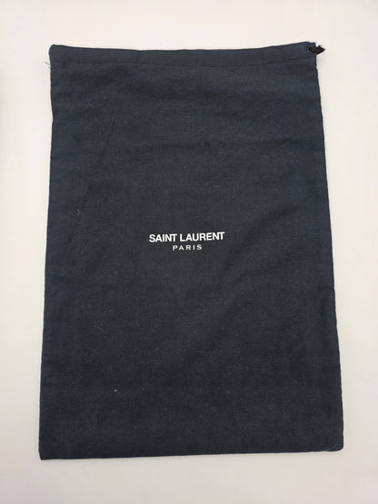 Saint Laurent Logo Zipped Tablet Pouch (Rider Sport) in Black