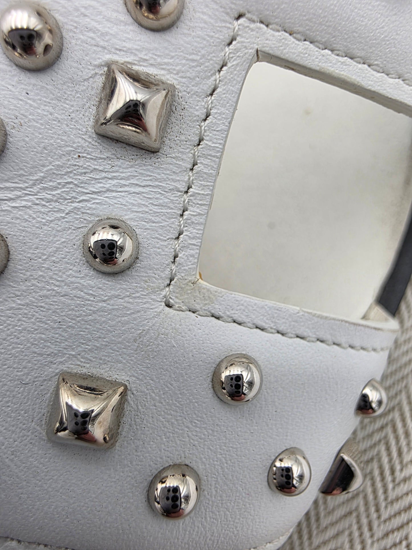 Hermès Oran Studded Sandals in White