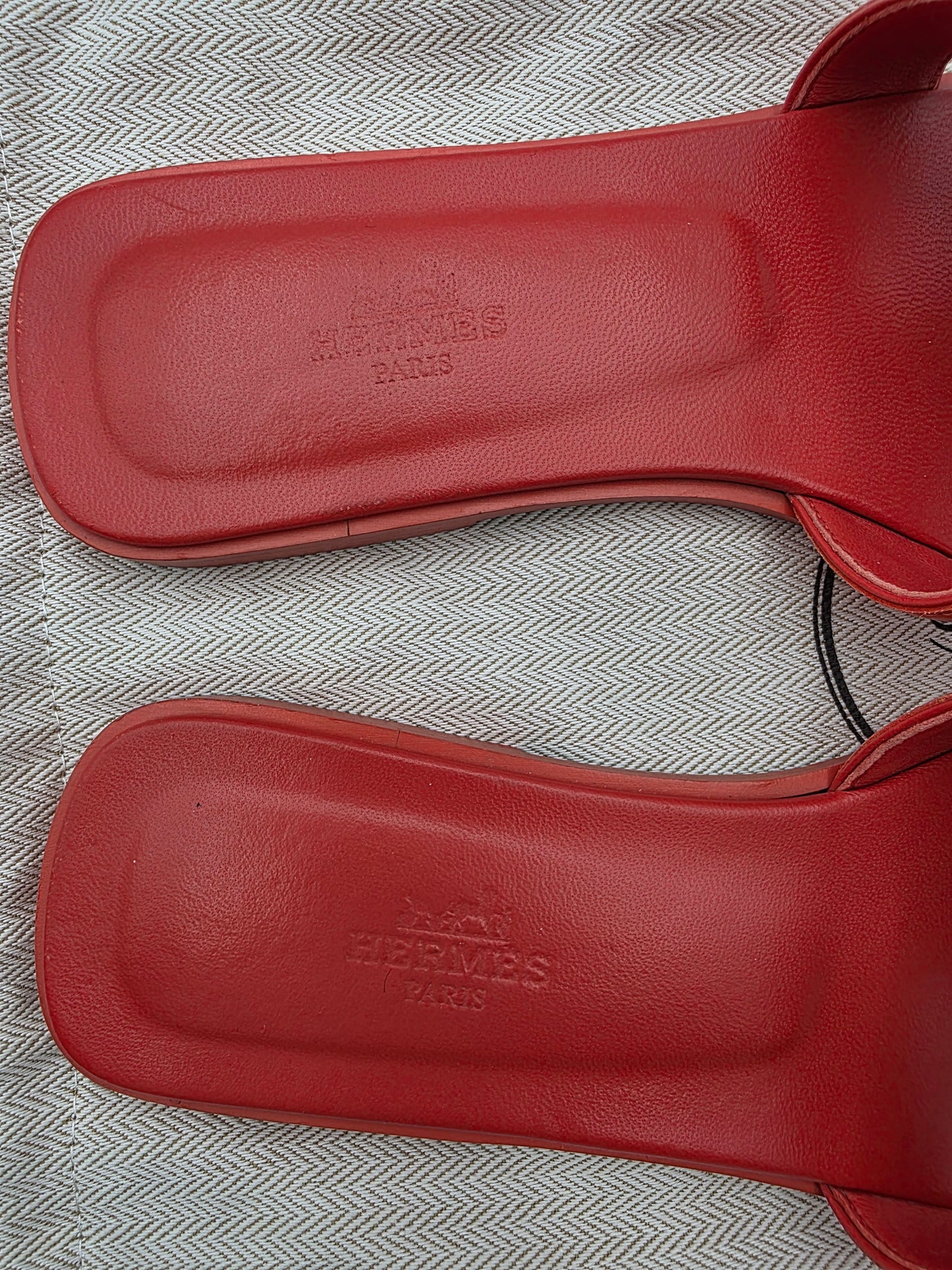Hermès Oran Sandals in Orange Ostrich