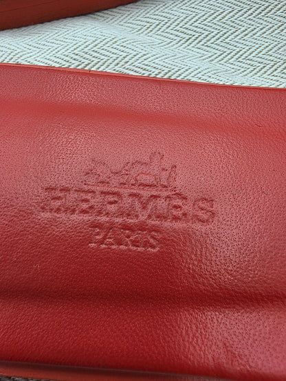 Hermès Oran Sandals in Orange Ostrich