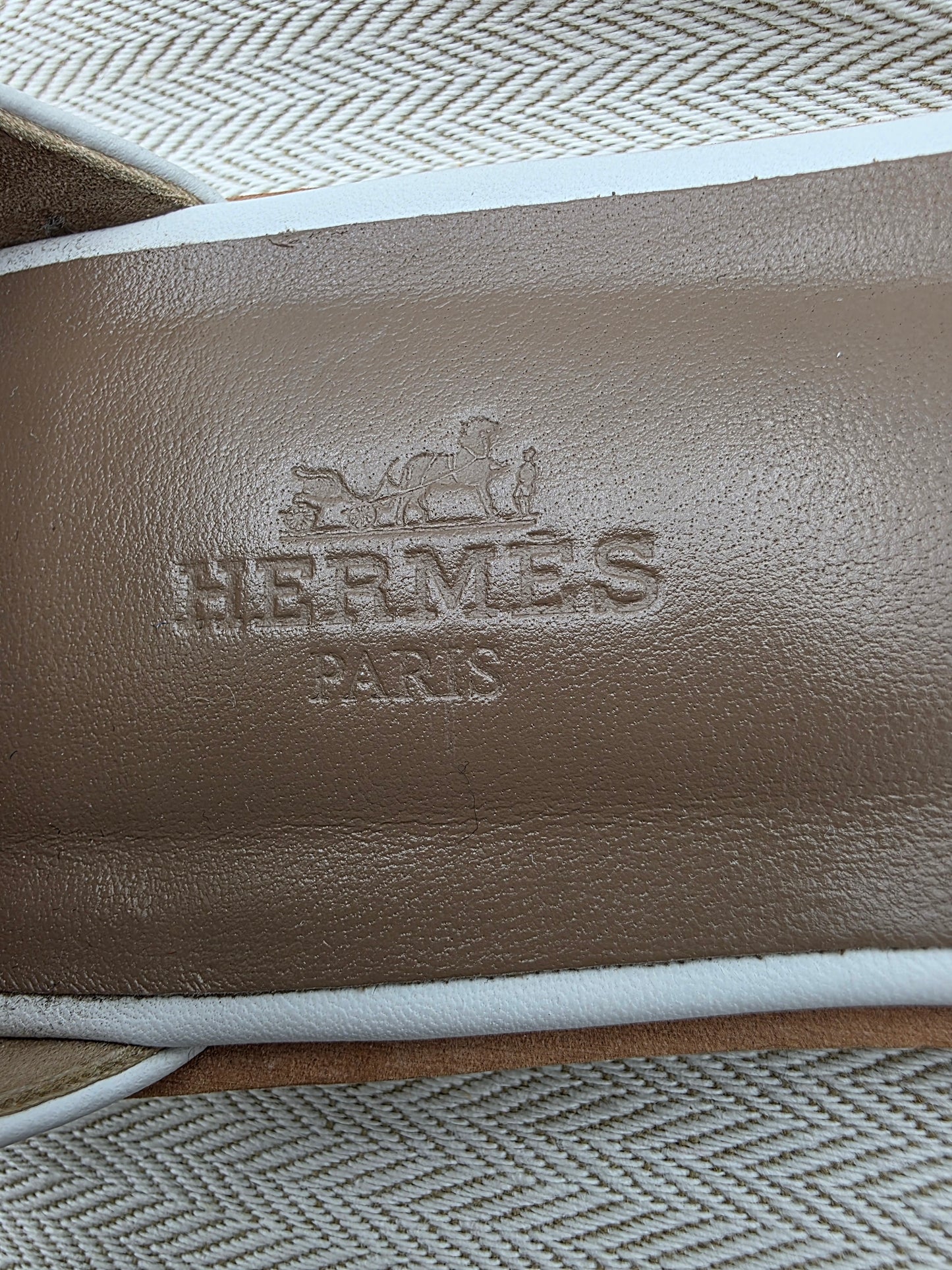 Hermès Santorini Sandals in White Calfskin