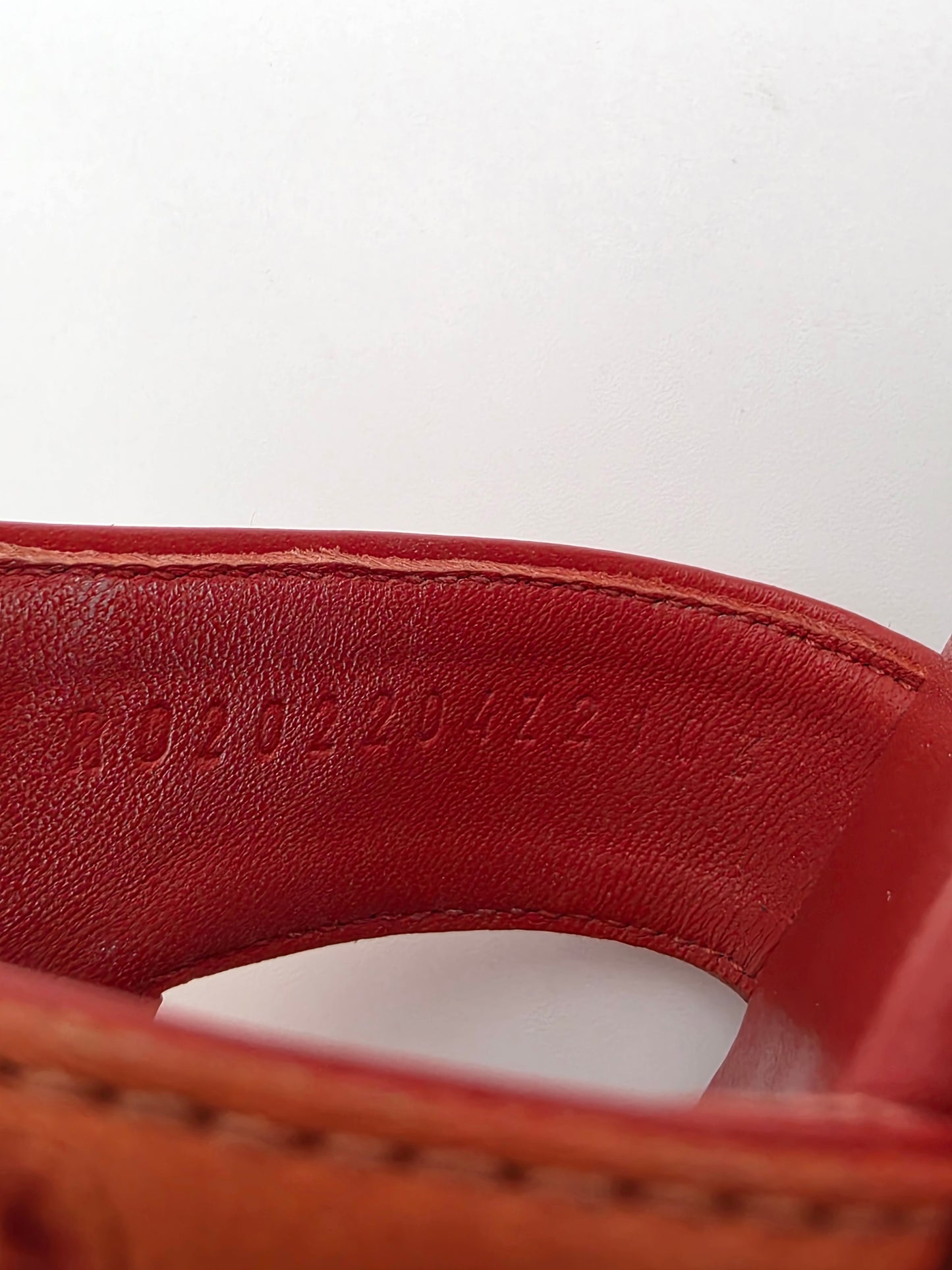 Hermès Oran Sandals in Orange Ostrich