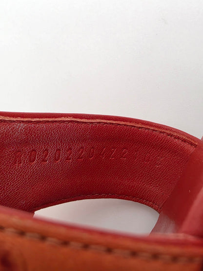 Hermès Oran Sandals in Orange Ostrich
