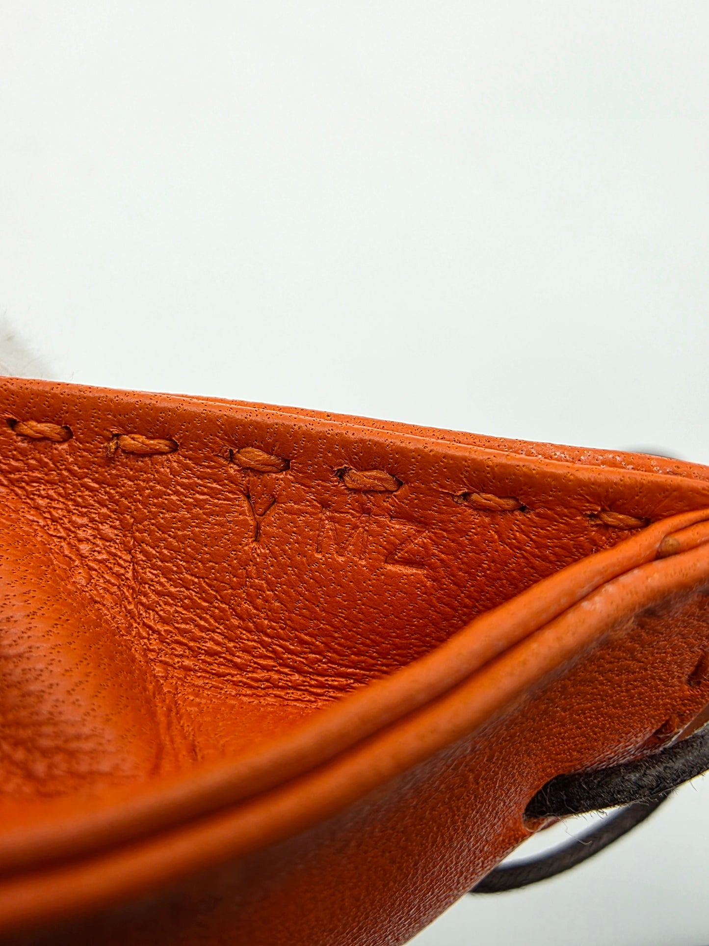 Hermès Milo Lambskin Shopping Bag Charm in Feu