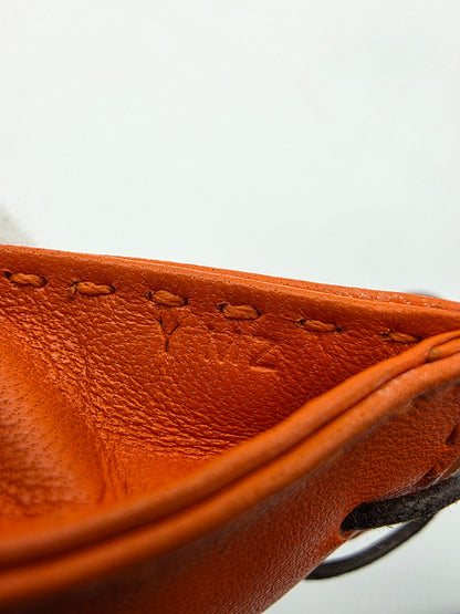 Hermès Milo Lambskin Shopping Bag Charm in Feu