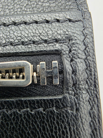 Hermès Béarn Long Wallet Alligator Leather In Noir with Diamond H Clasp