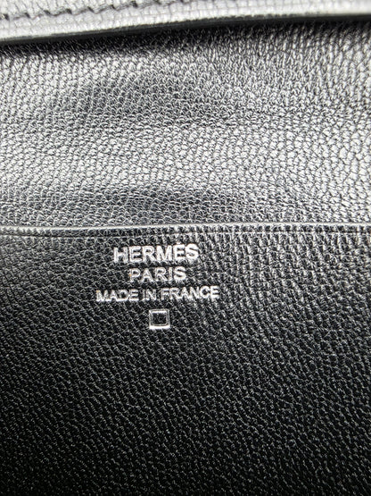 Hermès Béarn Long Wallet Alligator Leather In Noir with Diamond H Clasp