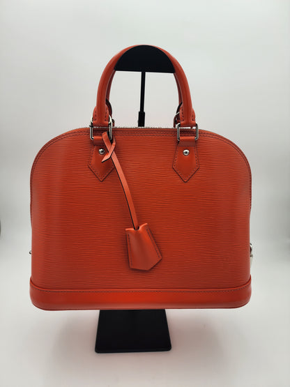 Louis Vuitton Alma PM Handbag In Piment Epi Leather