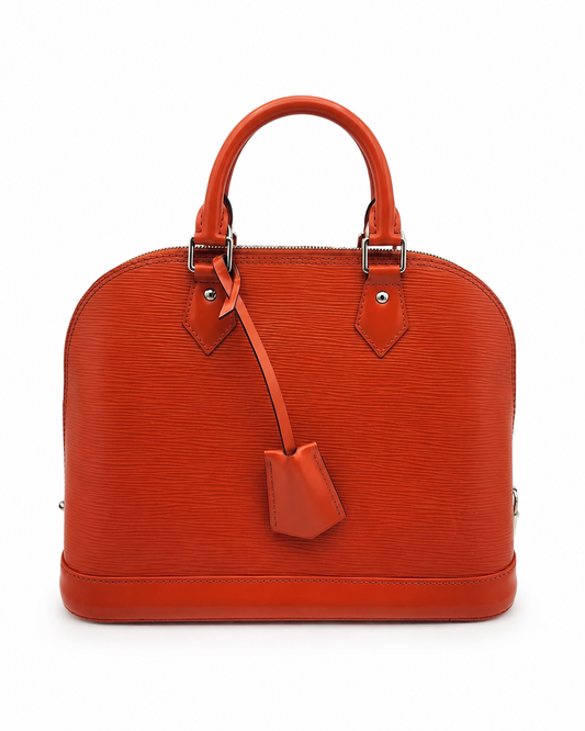Louis Vuitton Alma PM Handbag In Piment Epi Leather
