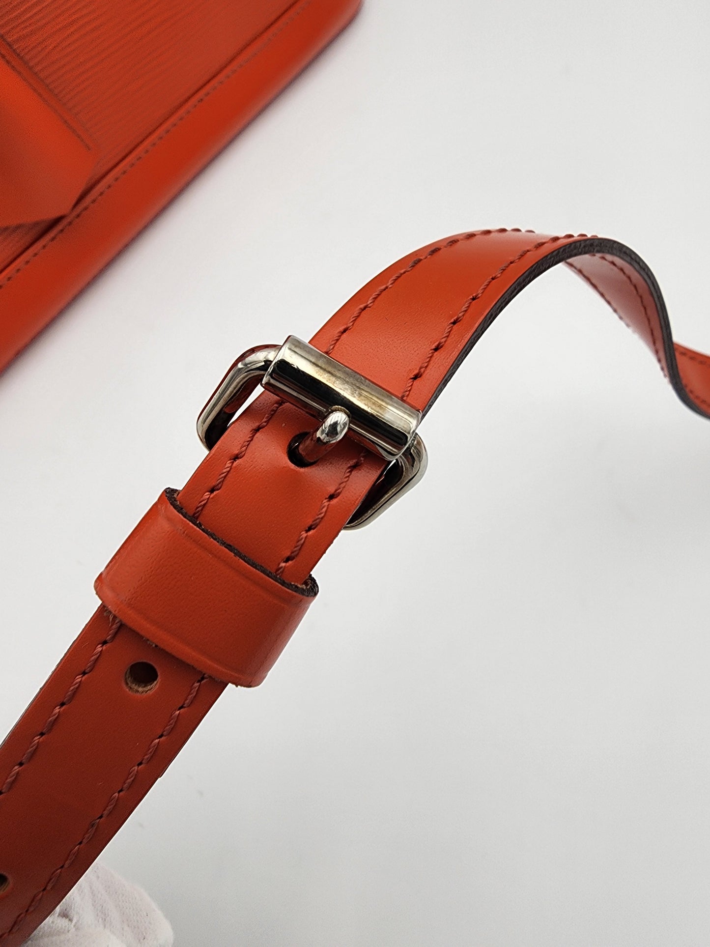 Louis Vuitton Alma PM Handbag In Piment Epi Leather
