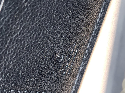 Gucci Black Star Mini Shoulder Bag In Embossed Calfskin Leather