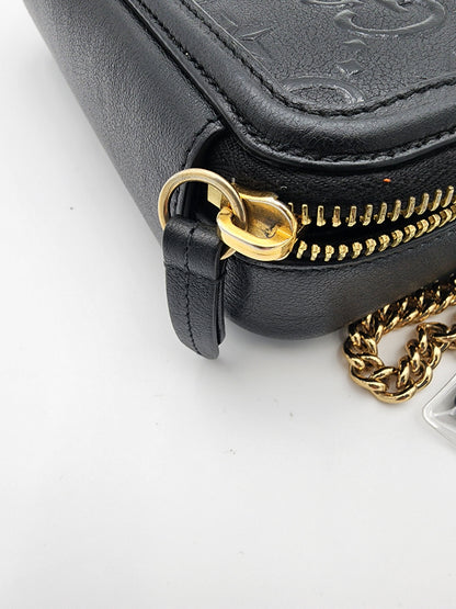 Gucci Black Star Mini Shoulder Bag In Embossed Calfskin Leather