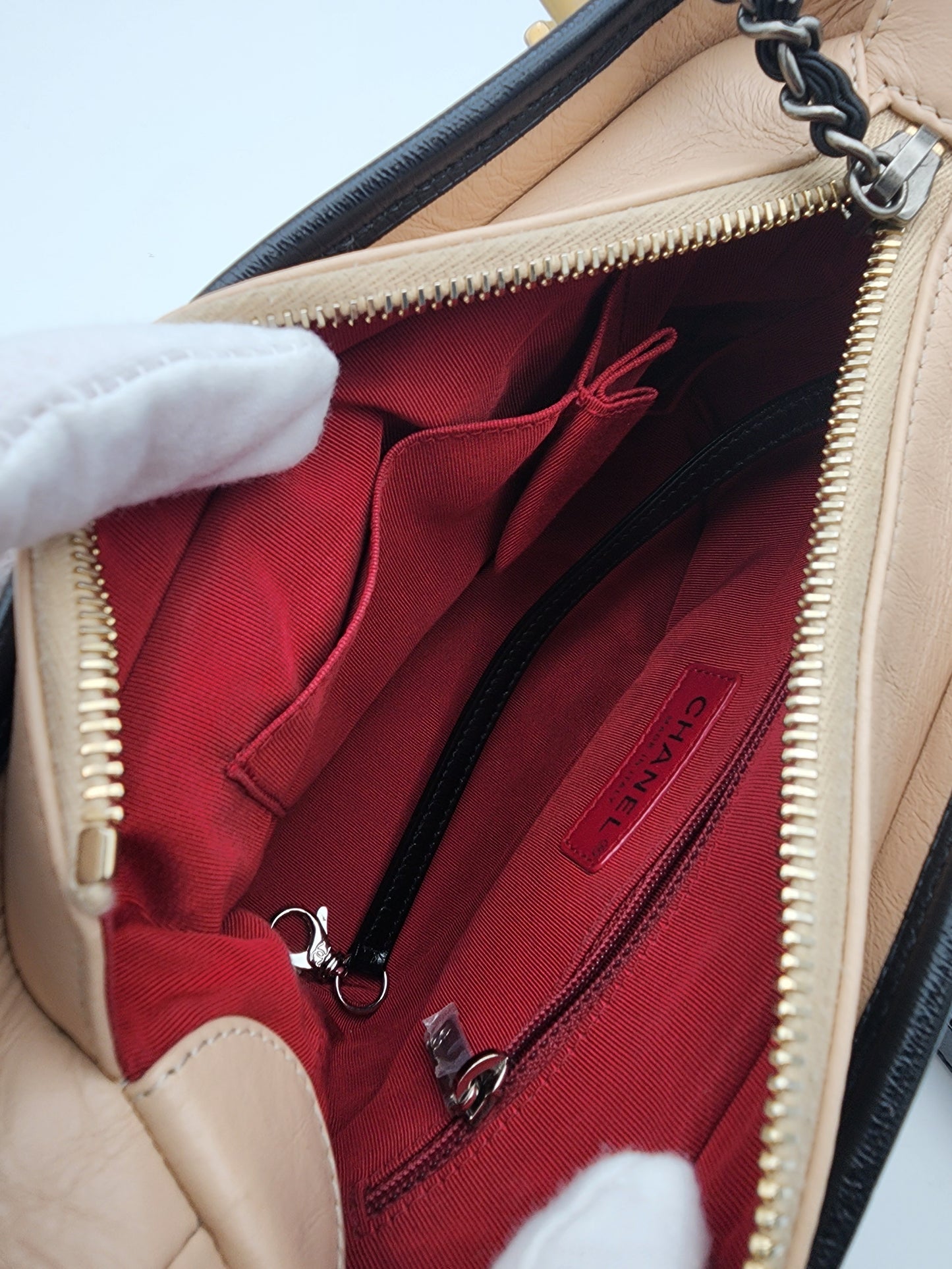 Chanel Gabrielle Small Hobo Bag In Quilted Aged Calfskin Leather