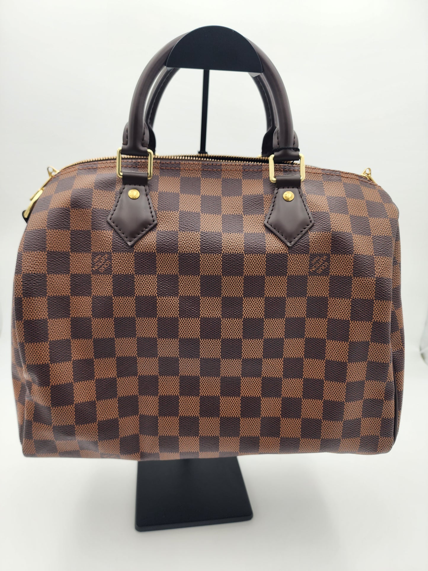 Louis Vuitton Speedy Bandouliere 30 In Damier Ebene Canvas