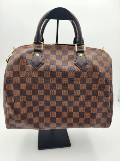 Louis Vuitton Speedy Bandouliere 30 In Damier Ebene Canvas