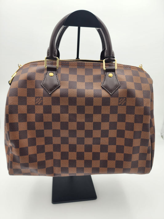 Louis Vuitton Speedy Bandouliere 30 In Damier Ebene Canvas